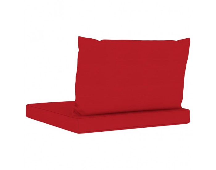 Sonata Палетни възглавници за диван, 2 бр, червени, текстил
