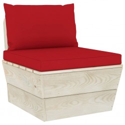 Sonata Палетни възглавници за диван, 2 бр, червени, текстил - Градински Дивани и Пейки