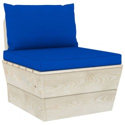 Sonata Палетни възглавници за диван, 2 бр, сини, текстил - Градински Дивани и Пейки