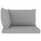 Sonata Палетни възглавници за диван, 3 бр, сиви, текстил