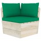 Sonata Палетни възглавници за диван, 3 бр, зелени, текстил