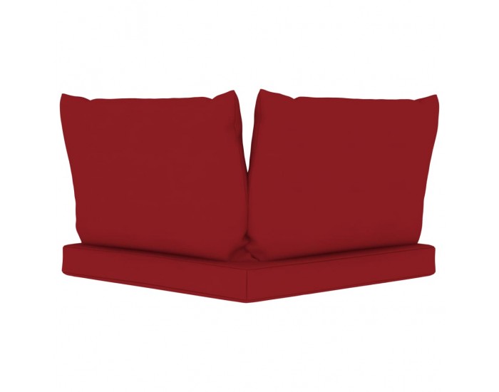 Sonata Палетни възглавници за диван, 3 бр, виненочервени, текстил
