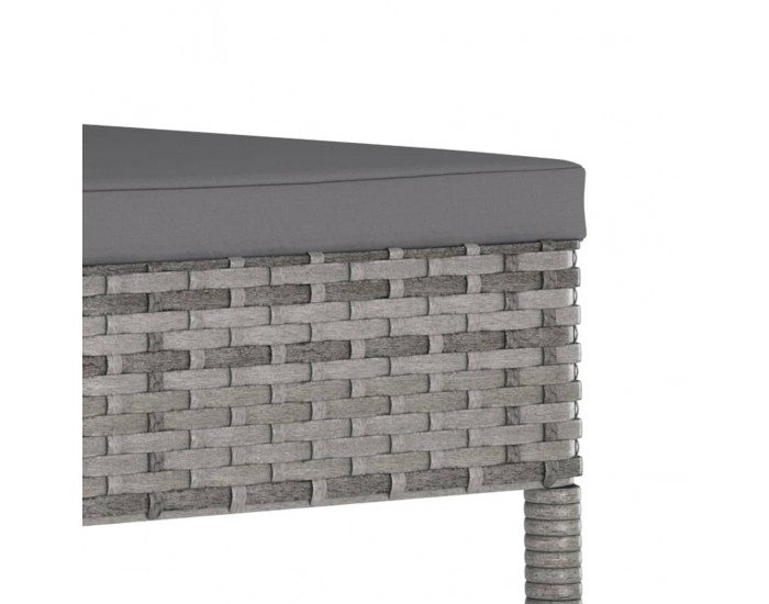 Sonata Градински трапезни столове, 4 бр, полиратан, сиви