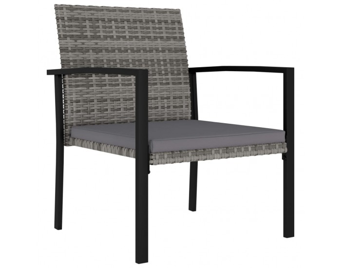 Sonata Градински трапезни столове, 2 бр, полиратан, сиви Sonata Градински трапезни столове, 2 бр, полиратан, сиви