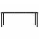 Sonata Градинска трапезна маса, черна, 180x70x73 см, полиратан