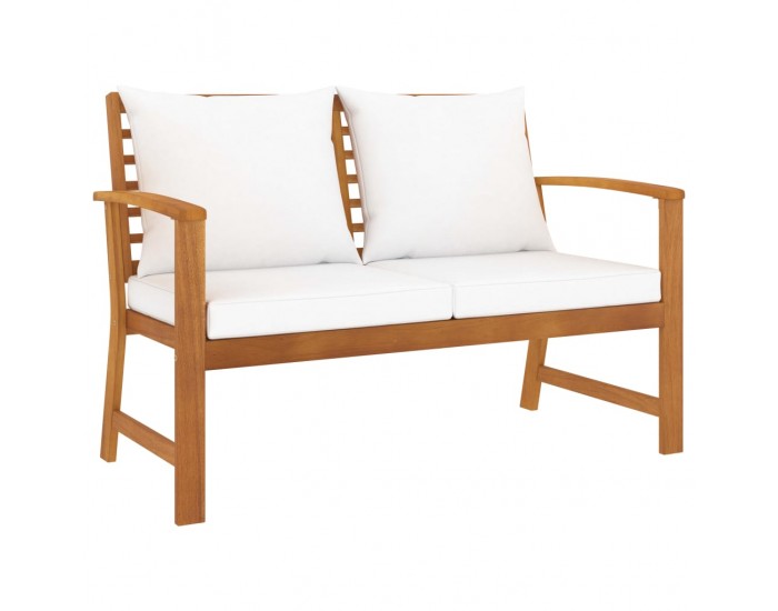 Sonata Градински лаундж комплект с възглавници, 3 части, акация масив