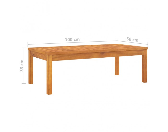 Sonata Градински лаундж комплект с възглавници, 5 части, акация масив