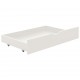 Sonata Рамка за легло с 2 чекмеджета, бяла, бор масив, 90x200 см