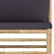 Sonata Градински лаундж комплект тъмносиви възглавници 6 части бамбук