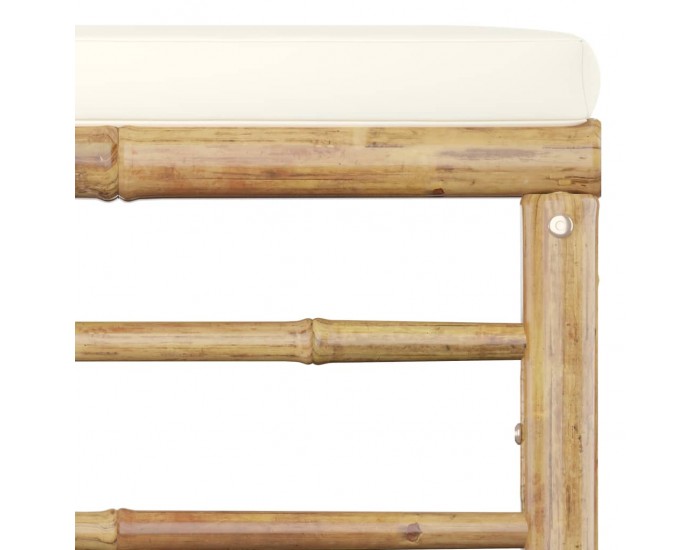 Sonata Градински лаундж комплект кремави възглавници 4 части бамбук Sonata Градински лаундж комплект кремави възглавници 4 части бамбук