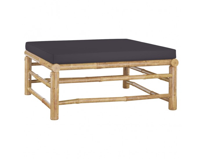 Sonata Градински лаундж комплект 6 части тъмносини възглавници бамбук