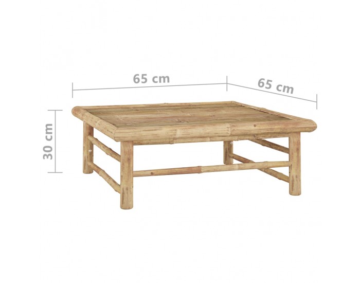 Sonata Градински лаундж комплект 4 части тъмносиви възглавници бамбук Sonata Градински лаундж комплект 4 части тъмносиви възглавници бамбук