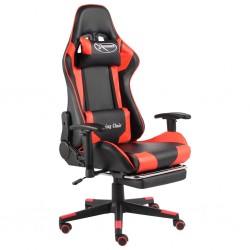 Sonata Въртящ геймърски стол с подложка за крака, червен, PVC - Сравняване на продукти