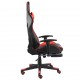 Sonata Въртящ геймърски стол с подложка за крака, червен, PVC
