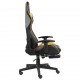 Sonata Въртящ геймърски стол с подложка за крака, златист, PVC