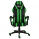 Sonata Геймърски стол, черно и зелено, изкуствена кожа