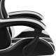 Sonata Геймърски стол, черно и бяло, изкуствена кожа