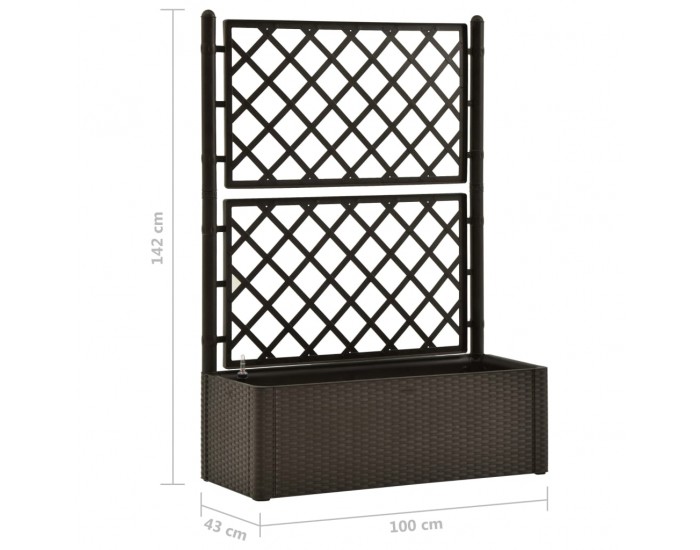 Sonata Градинска повдигната леха с решетка, самополивна, мока