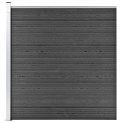 Sonata Ограден панел, WPC, 175x186 см, черен - Огради