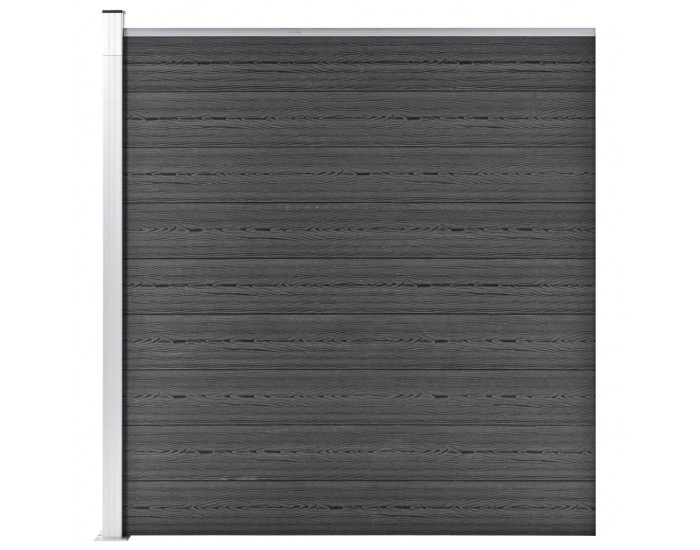 Sonata Ограден панел, WPC, 175x186 см, черен