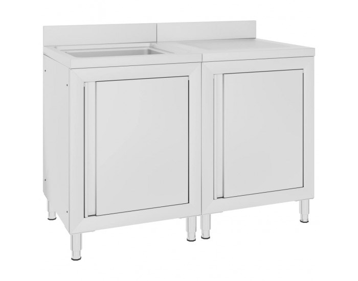 Sonata Търговски кухненски шкаф за мивка, инокс, 120x60x96 см Sonata Търговски кухненски шкаф за мивка, инокс, 120x60x96 см