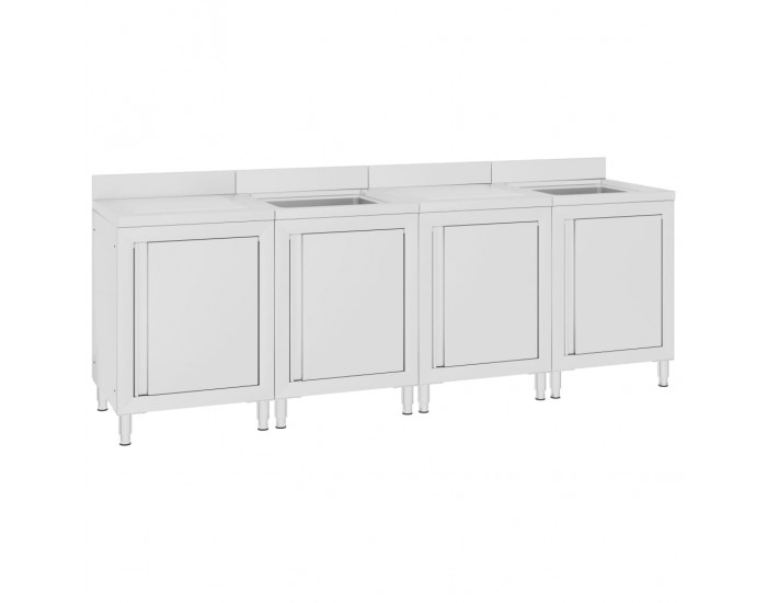 Sonata Търговски кухненски шкаф за мивка, 240x60x96 см, инокс Sonata Търговски кухненски шкаф за мивка, 240x60x96 см, инокс