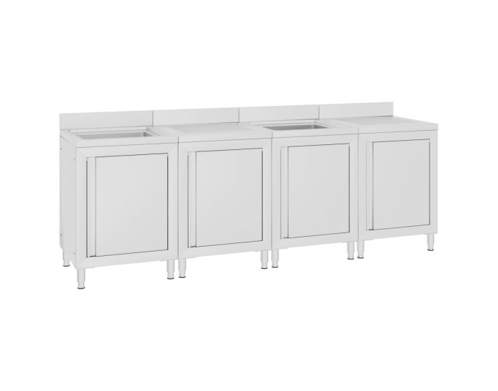 Sonata Търговски кухненски шкаф за мивка, 240x60x96 см, инокс Sonata Търговски кухненски шкаф за мивка, 240x60x96 см, инокс