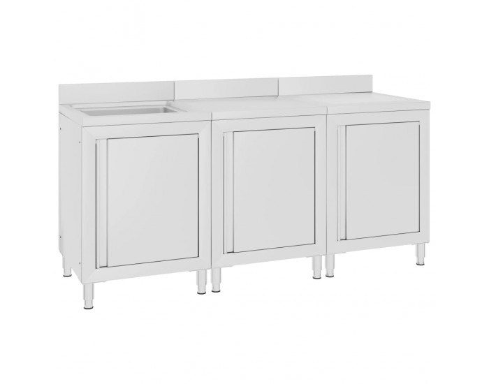 Sonata Търговски кухненски шкаф за мивка, 180x60x96 см, инокс Sonata Търговски кухненски шкаф за мивка, 180x60x96 см, инокс