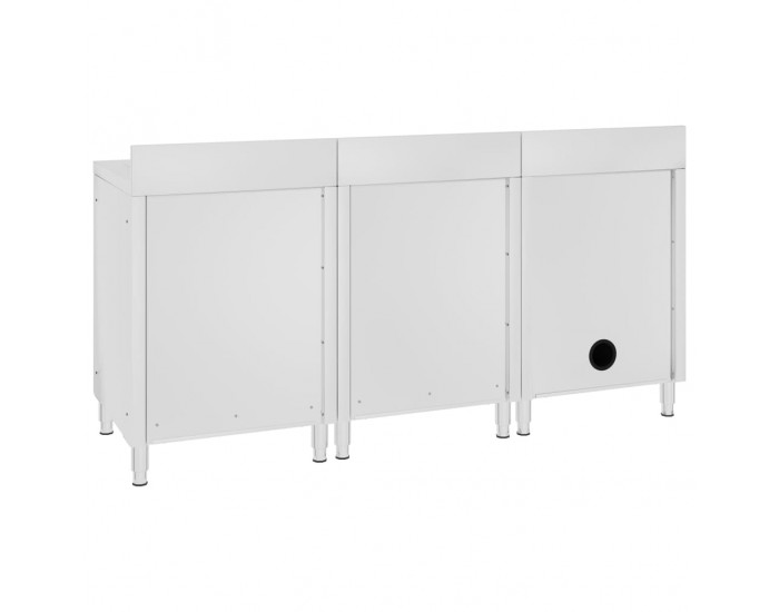 Sonata Търговски кухненски шкаф за мивка, 180x60x96 см, инокс Sonata Търговски кухненски шкаф за мивка, 180x60x96 см, инокс