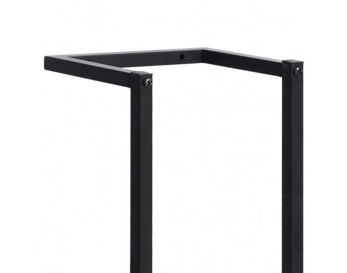 Sonata Поставка за кърпи, черна, 25x20x95 см, желязо