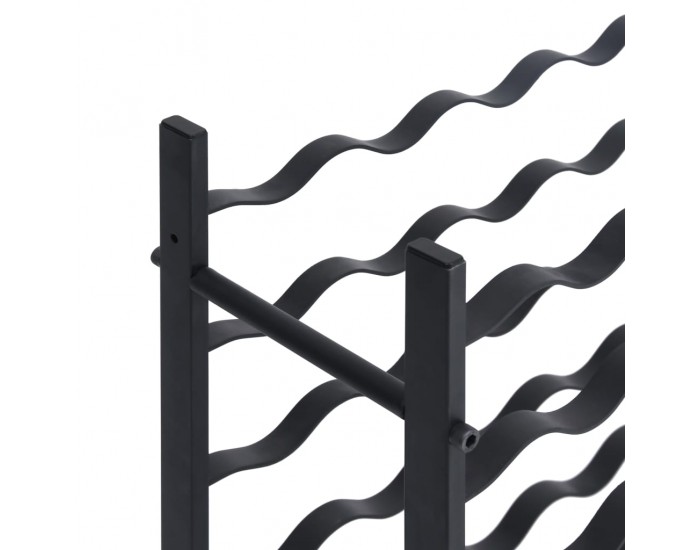 Sonata Стойка за вино за 36 бутилки, черна, желязна