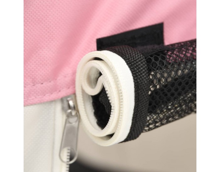 Sonata Сгъваема кучешка кошара с чанта за носене розова 90x90x58 см