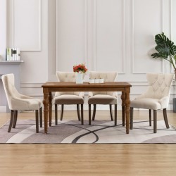 Sonata Трапезни столове, 4 бр, бежови, текстил - Трапезни столове