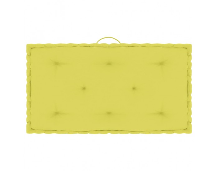 Sonata Палетна възглавница за под, ябълковозелена, 73x40x7 см, памук