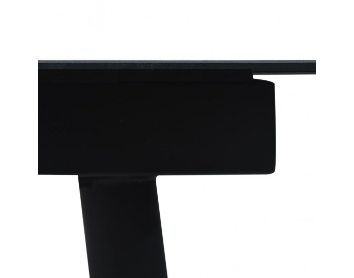 Sonata Градински трапезен комплект 9 части памучно въже стомана черен Sonata Градински трапезен комплект 9 части памучно въже стомана черен