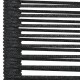 Sonata Градински трапезен комплект 9 части памучно въже стомана черен