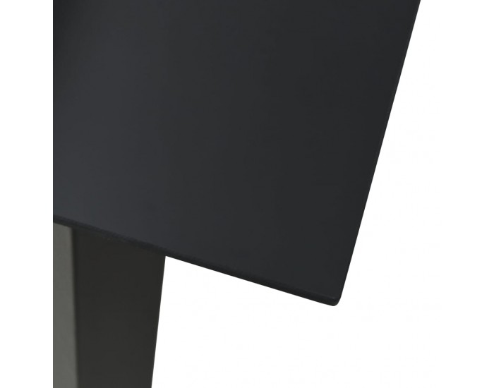 Sonata Градински трапезен комплект, 5 части, PVC ратан, черен