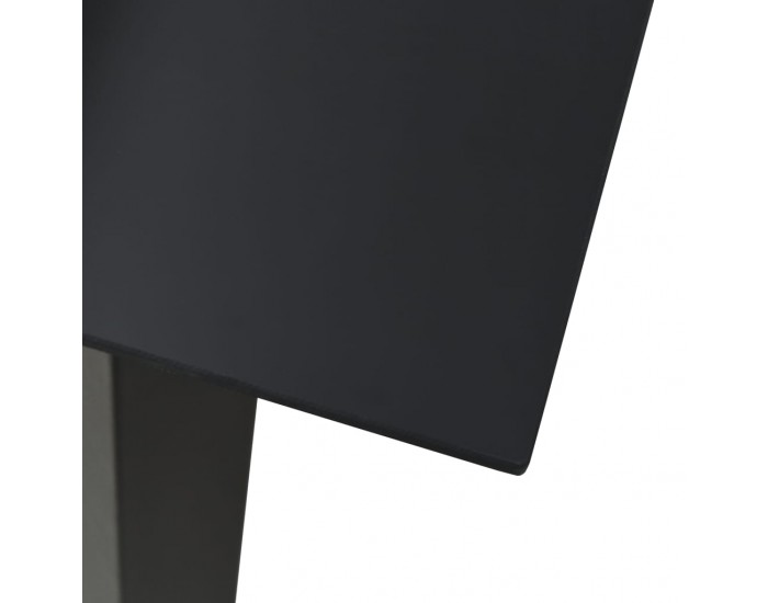 Sonata Градински трапезен комплект, 3 части, PVC ратан, черен
