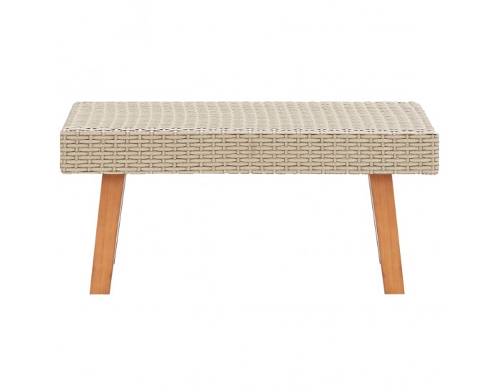 Sonata Градински лаундж комплект с възглавници 2 части бежов полиратан