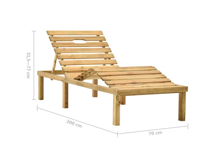 Sonata Градински шезлонг, импрегнирано борово дърво