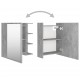 Sonata Шкаф за баня с огледало, бетонно сив, 62,5x20,5x64 см, ПДЧ