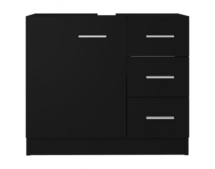 Sonata Долен шкаф за мивка, черен, 63x30x54 см, ПДЧ