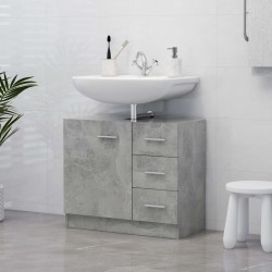 Sonata Долен шкаф за мивка, бетонно сив, 63x30x54 см, ПДЧ - Баня