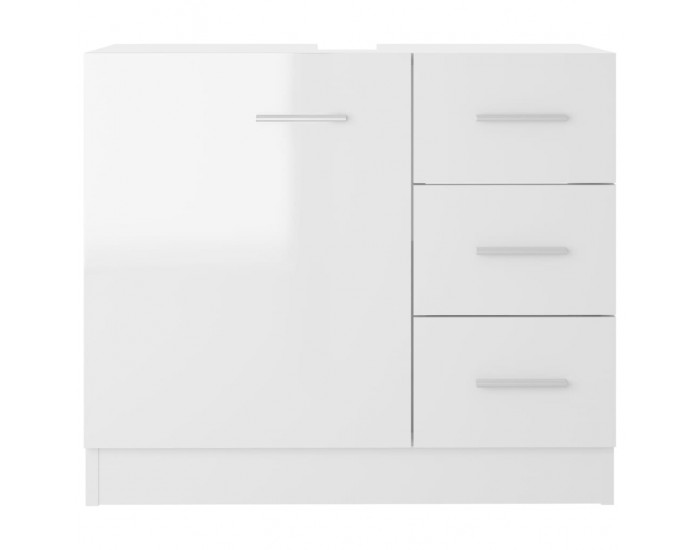 Sonata Долен шкаф за мивка, бял гланц, 63x30x54 см, ПДЧ