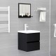 Sonata Огледало за баня, черно, 40x10,5x37 см, ПДЧ