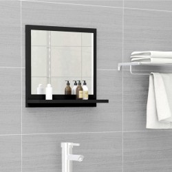 Sonata Огледало за баня, черно, 40x10,5x37 см, ПДЧ - Шкафове за баня