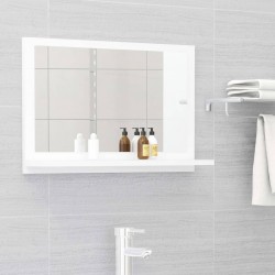 Sonata Огледало за баня, бяло, 60x10,5x37 см, ПДЧ - Баня