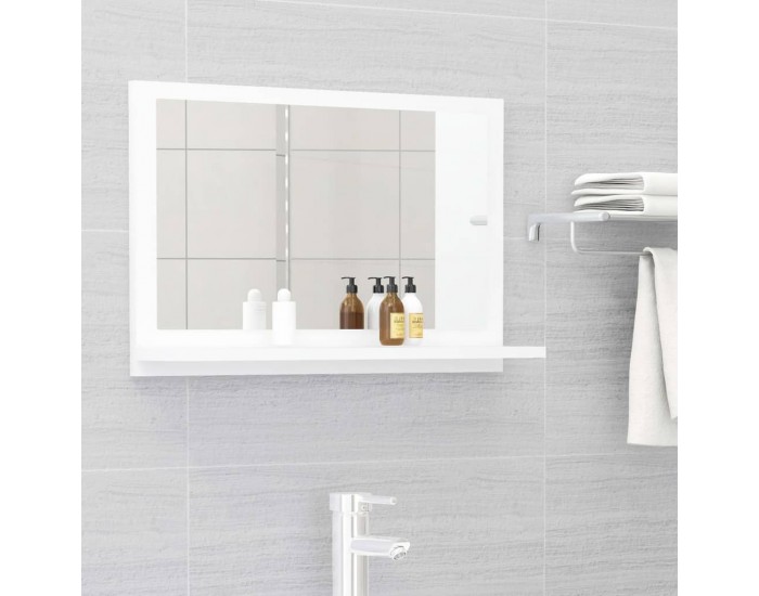 Sonata Огледало за баня, бяло, 60x10,5x37 см, ПДЧ