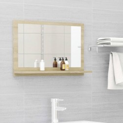 Sonata Огледало за баня, дъб сонома, 60x10,5x37 см, ПДЧ - Шкафове за баня