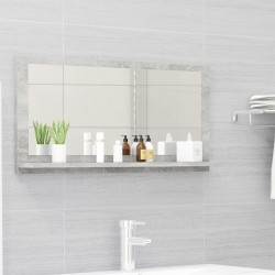 Sonata Огледало за баня, бетонно сиво, 80x10,5x37 см, ПДЧ - Шкафове за баня
